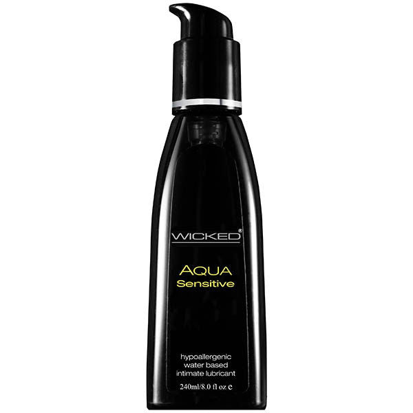 Wicked aqua - sensitive water-based lubricant 240ml - Product front view  | Flirtybay.com.au