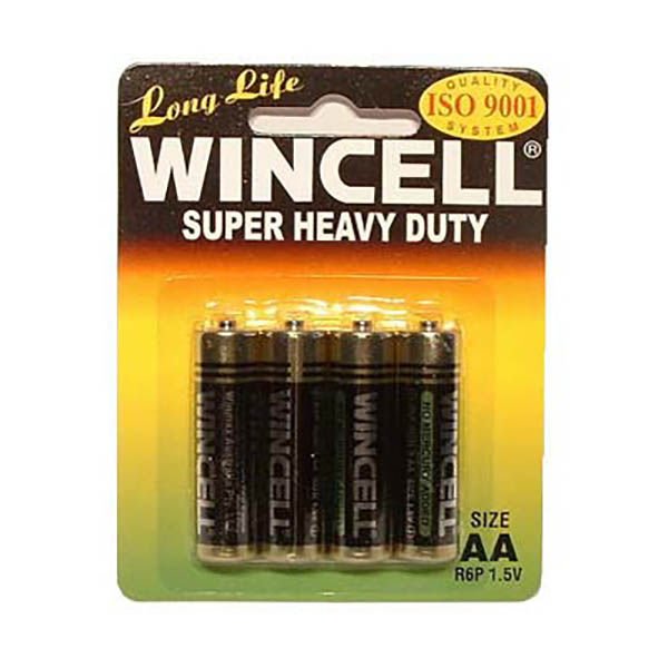 Wincell - aa super heavy duty batteries - 4 pack - Product front view  | Flirtybay.com.au