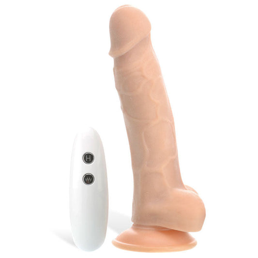 Adam & eve adam's true feel vibrating dildo 7" - Product side view  | Flirtybay Adult Shop Australia Lingerie Shop
