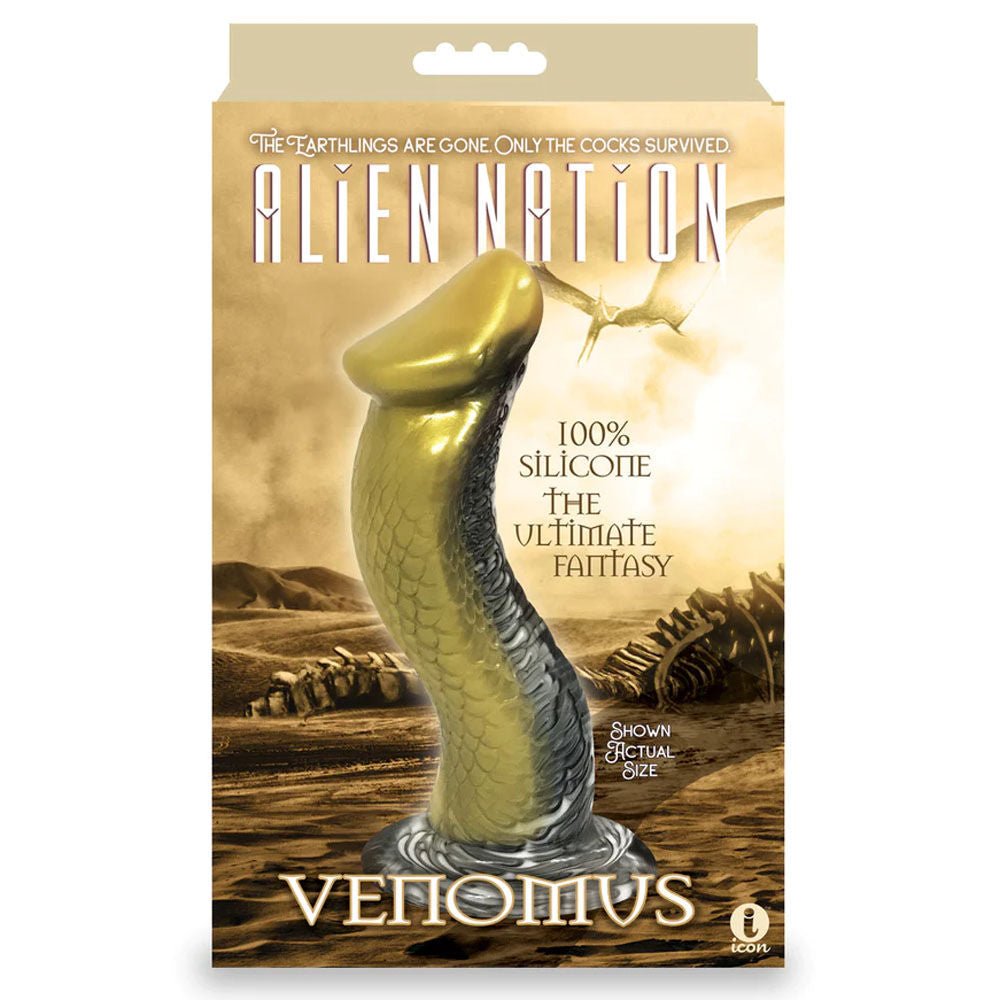 Alien nation - venomus - suction cup dildo 9" -  box front view | Flirtybay