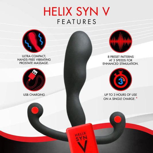 Aneros Helix Syn V – a sleek, vibrating G-spot massager, with specifications |Flirty Bay Adult Store, adult toys and lingerie
