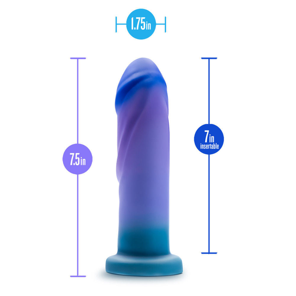 Avant - Midnight Rendezvous - Ocean - Dildo 7.4", with measurements| Flirtybay Online Adult Store, adult toys and lingerie