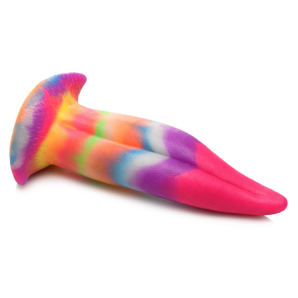 Creature - cocks unicorn kiss silicone dildo - Product side top view  | Flirtybay-adult-store-australia