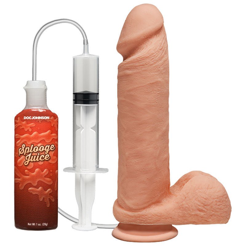 Doc johnson - the d perfect d squirting cock 8'' with balls -   | Flirtybay