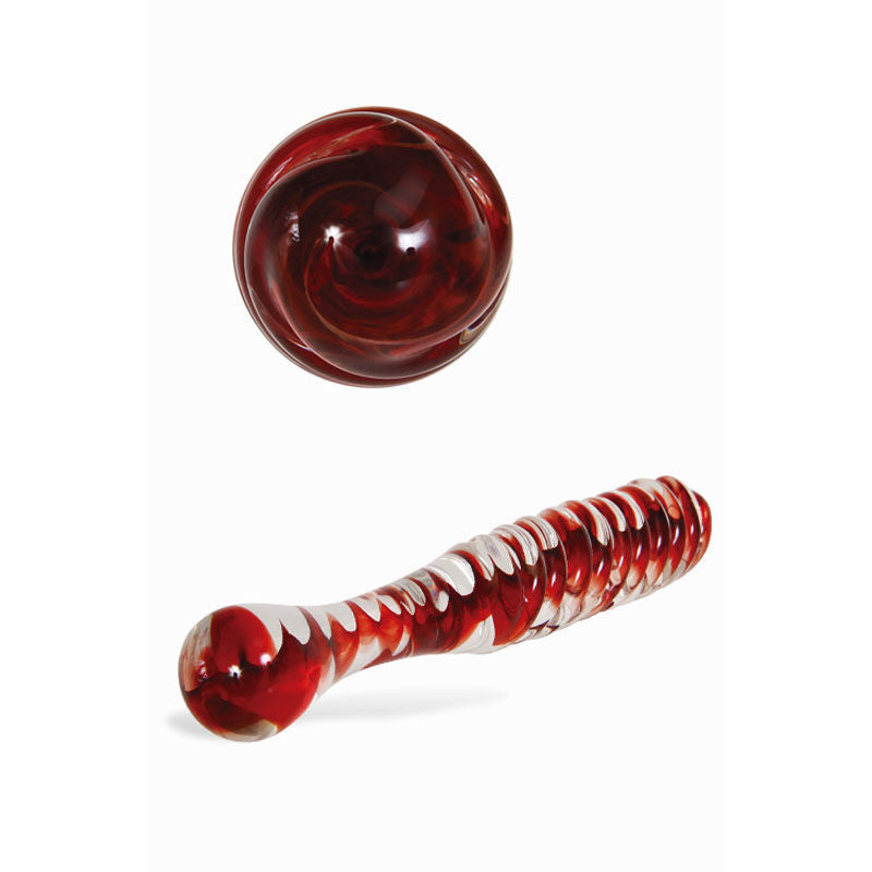 Adam & Eve - Sweetheart Swirl Glass Dildo