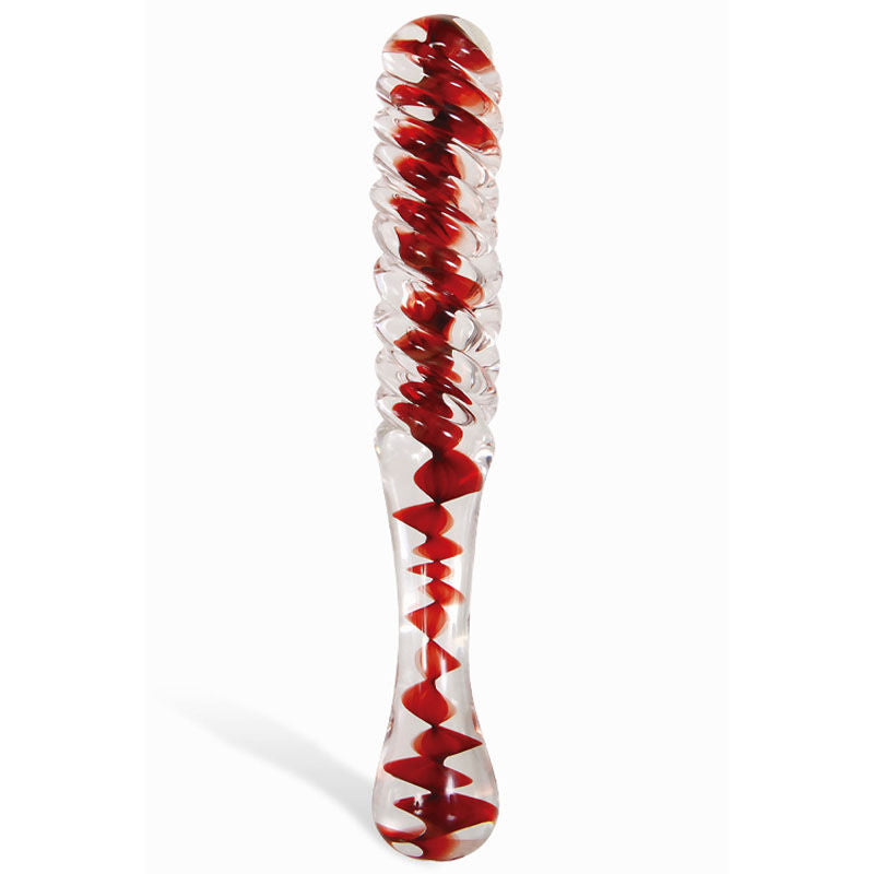 Adam & Eve - Sweetheart Swirl Glass Dildo
