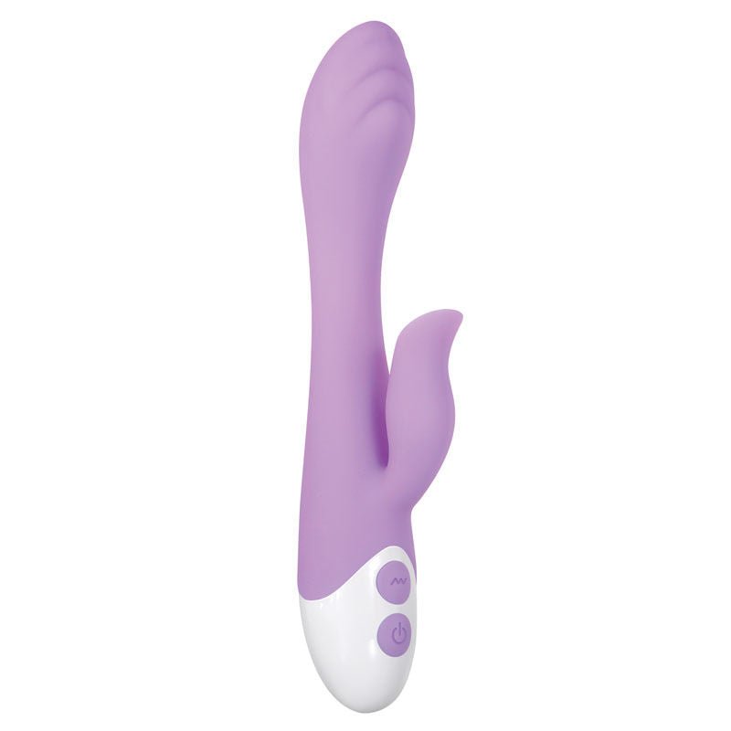 Evolved - pleasing petal - rabbit vibrator - Product side view  | Flirtybay