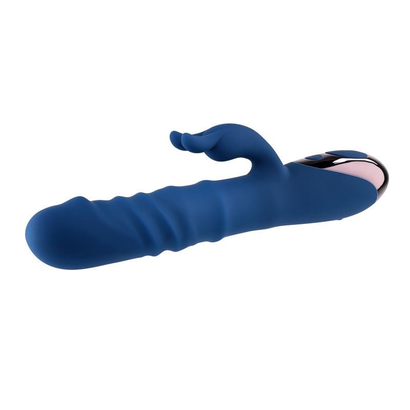 Evolved - the ringer - thrusting rabbit vibrator - Product third side view  | Flirtybay