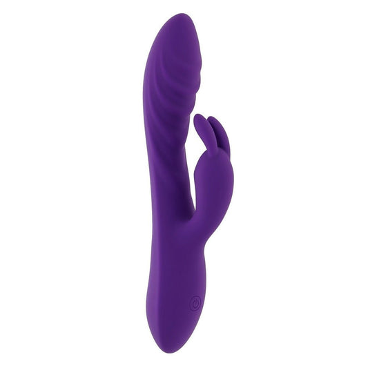 Evolved - wavy rabbit vibrator - Product side view  | Flirtybay