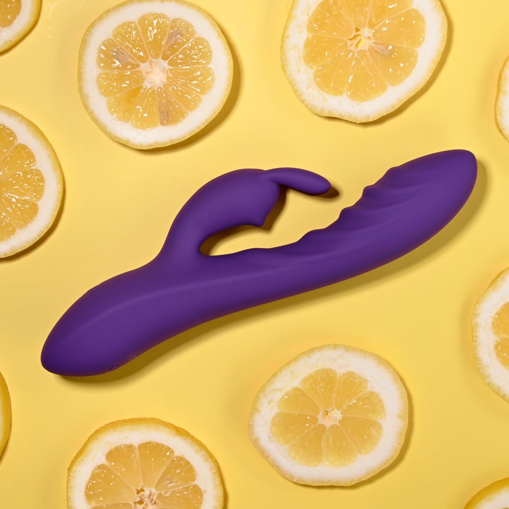 Evolved - wavy rabbit vibrator - Product top view  | Flirtybay