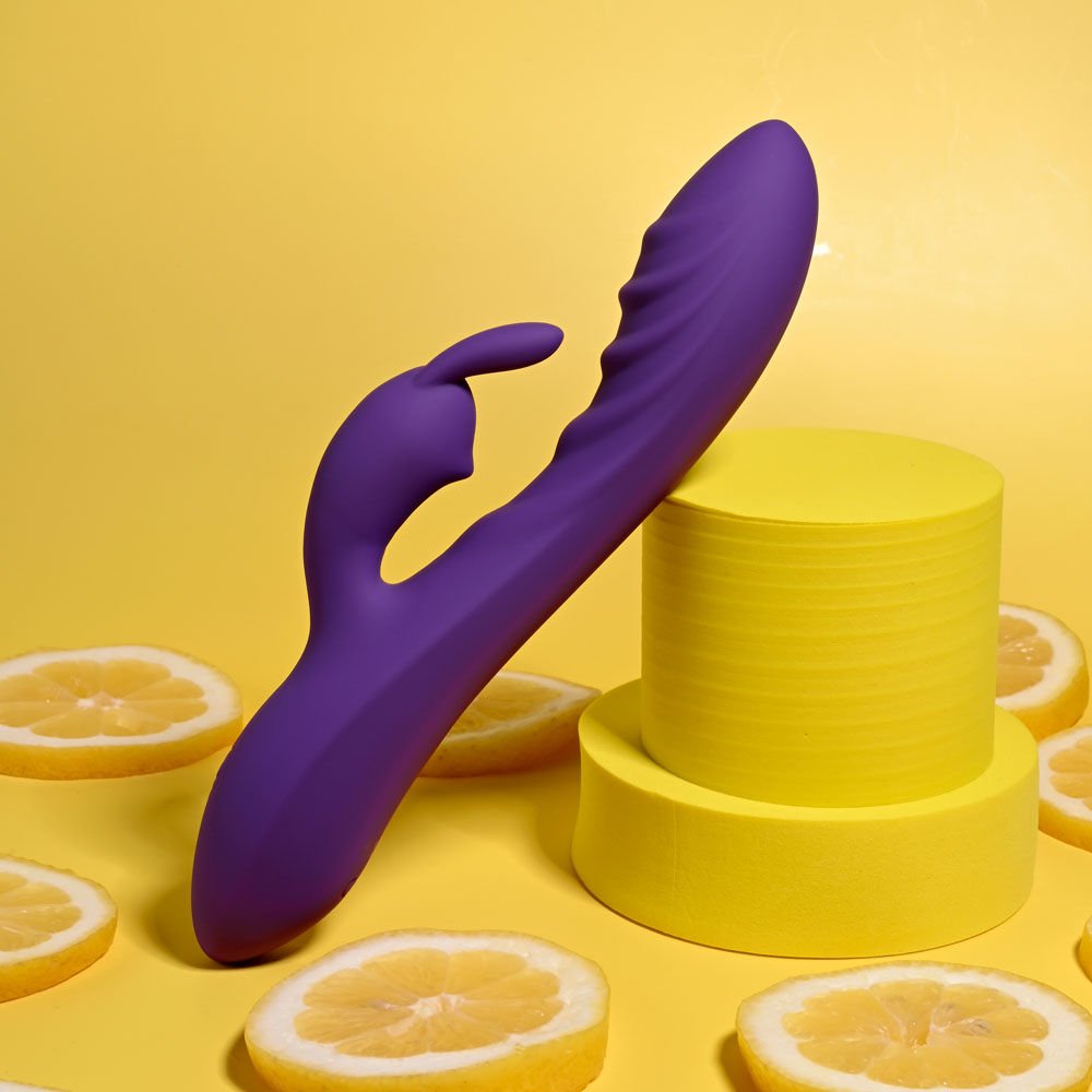 Evolved - wavy rabbit vibrator - Product second side view  | Flirtybay