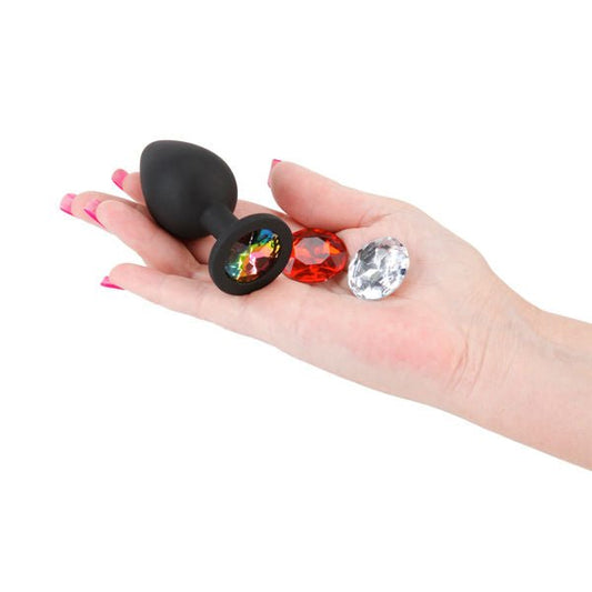 Glams - xchange round - silicone anal plug - medium-size, Product top view  | Flirtybay.com.au