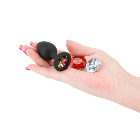 Glams - xchange round - silicone anal plug - size-small, Product top view  | Flirtybay.com.au