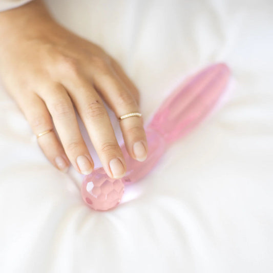 Jimmyjane dillenia cissus glass wand - Product top view  | Flirtybay Adult Shop Australia Lingerie Shop