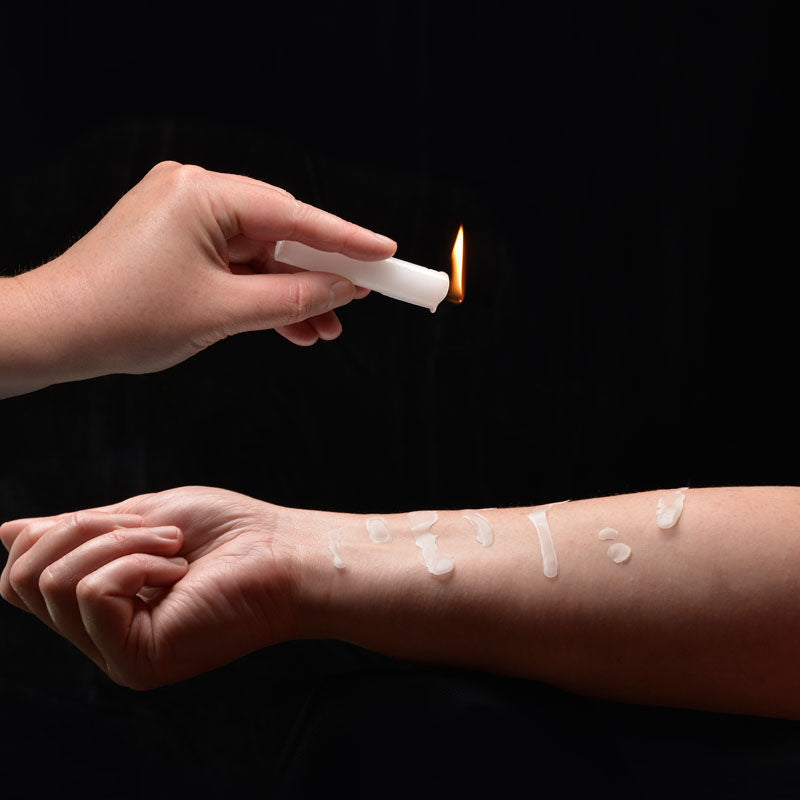 LaCire drip pillar candles, white, side view | Flirtybay.com.au