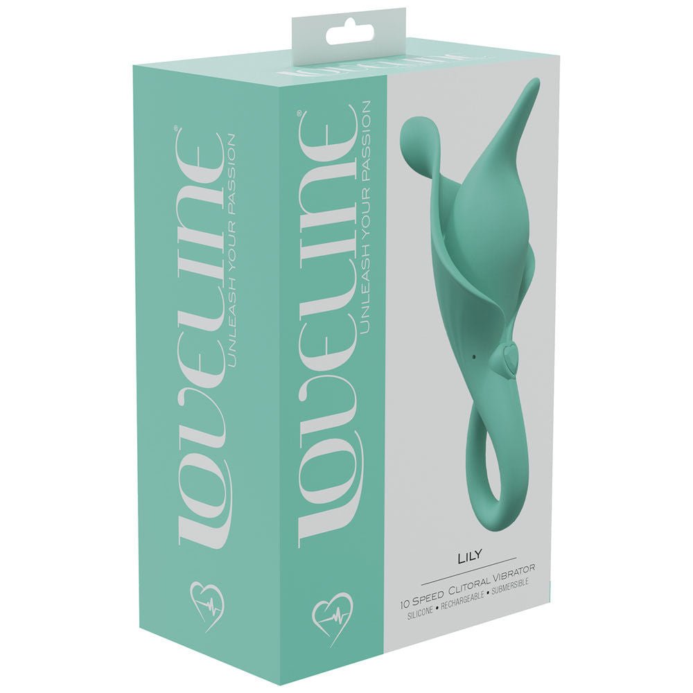 Loveline lily - clitoral stimulator - finger vibrator -  box side view | Flirtybay