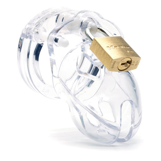 Mr. stubb chastity cock cage kit - clear - Product side view  | Flirtybay