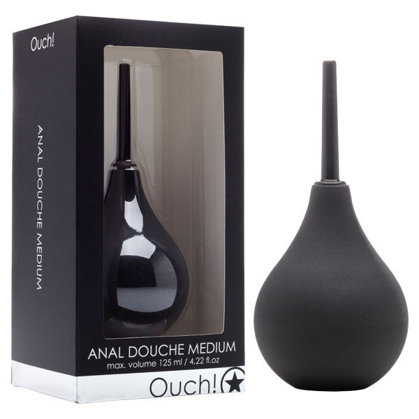 Ouch! - anal douche - 125ml - Product front view and box front view | Flirtybay.com.au