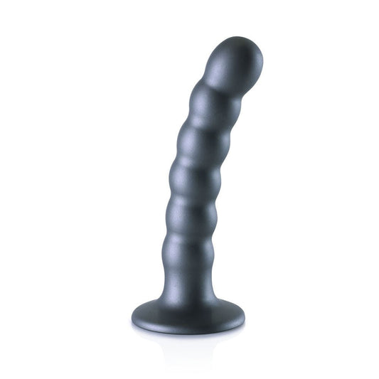 Ouch! beaded silicone g-spot dildo - 5'' - Product side view  | Flirtybay