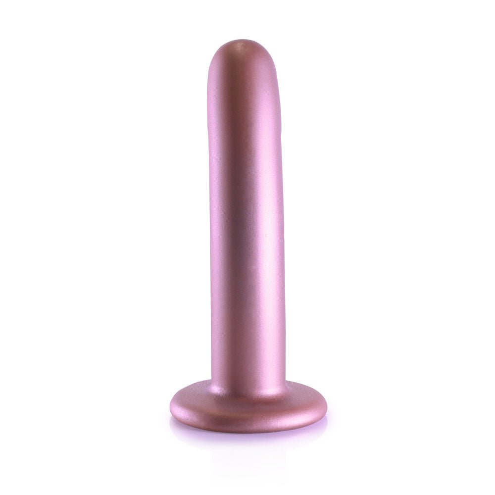 Ouch! smooth silicone g-spot anal dildo - 6 - rose gold - Product back view  | Flirtybay.com.au