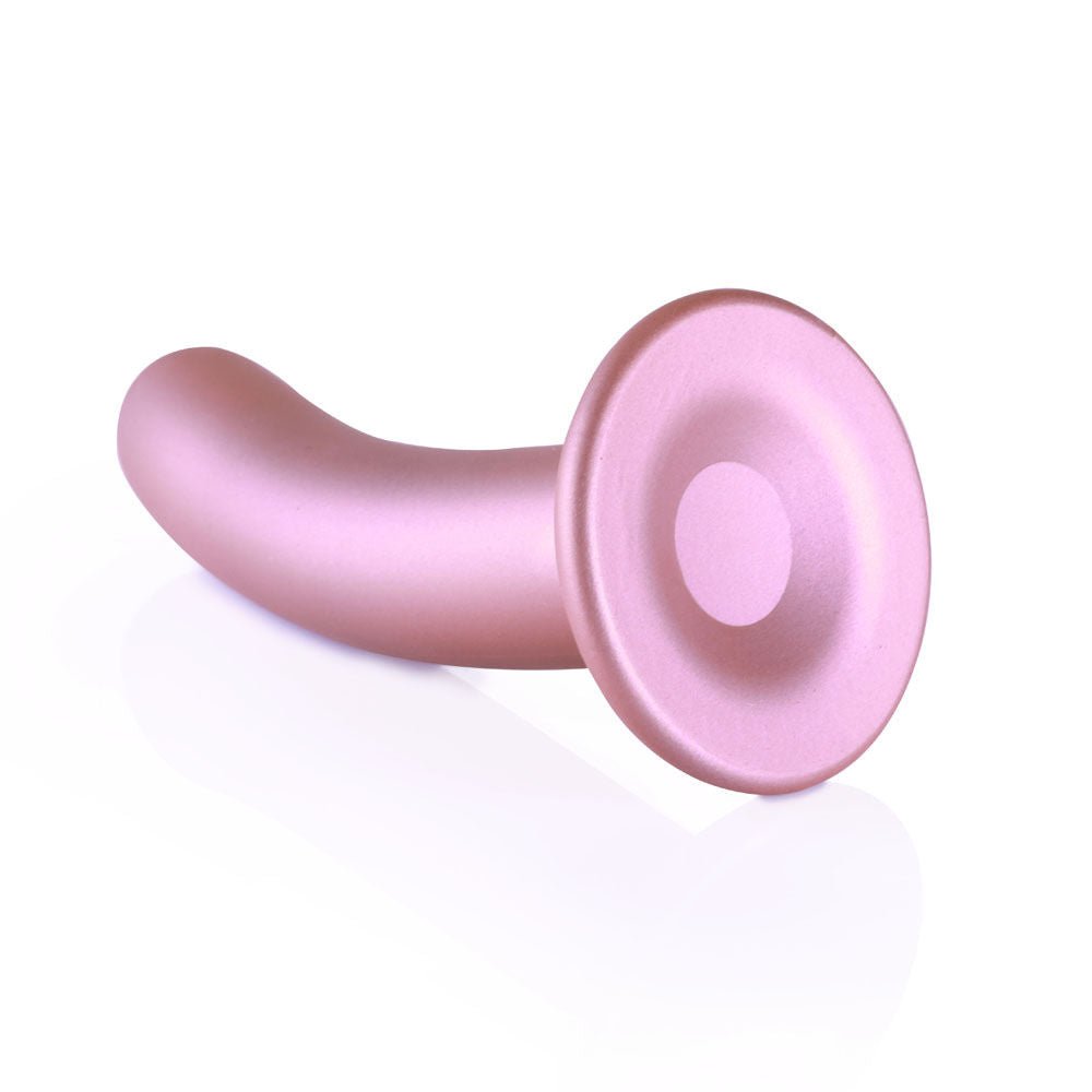 Ouch! smooth silicone g-spot anal dildo - 6 - rose gold - Product bottom view  | Flirtybay