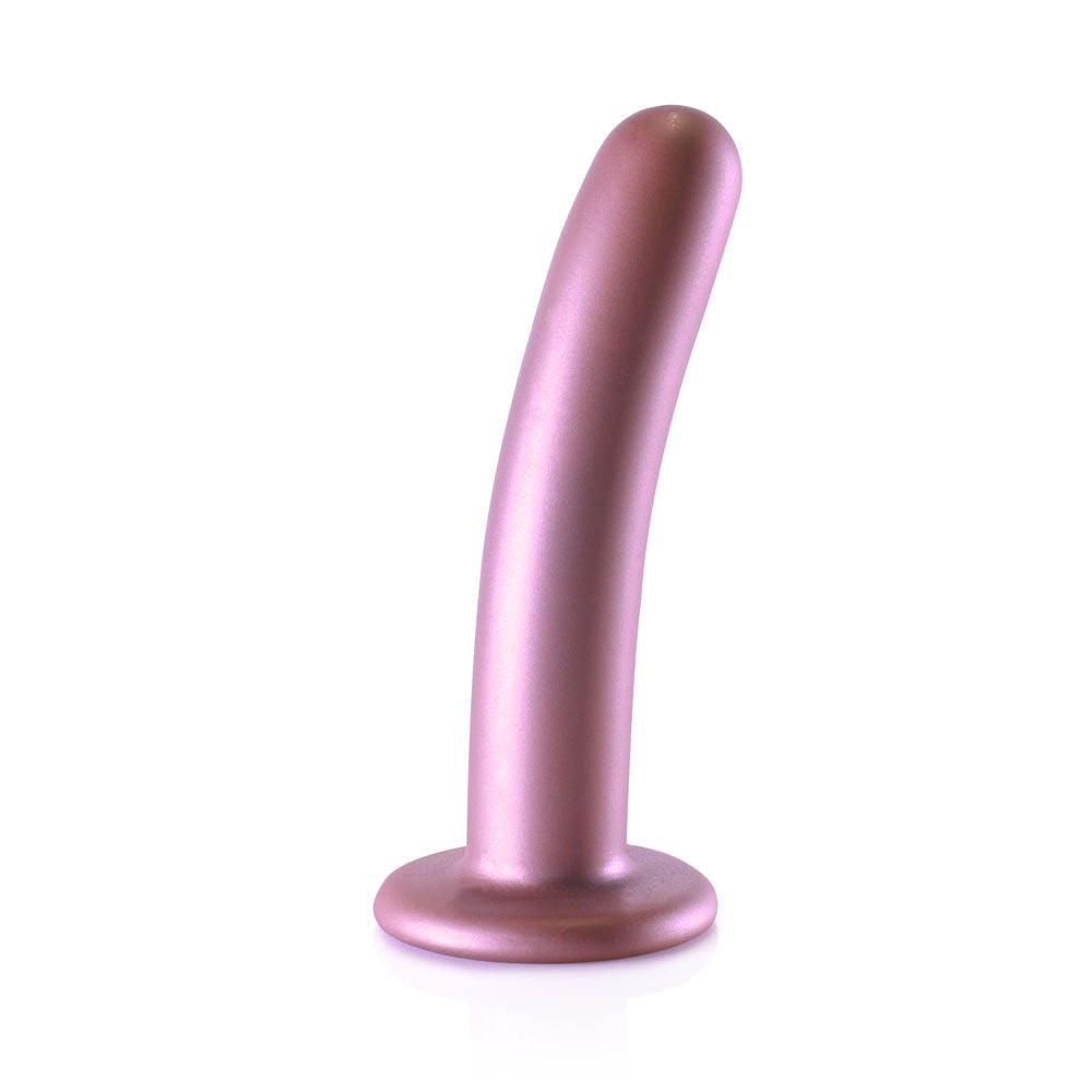 Ouch! smooth silicone g-spot anal dildo - 6 - rose gold - Product second side view  | Flirtybay