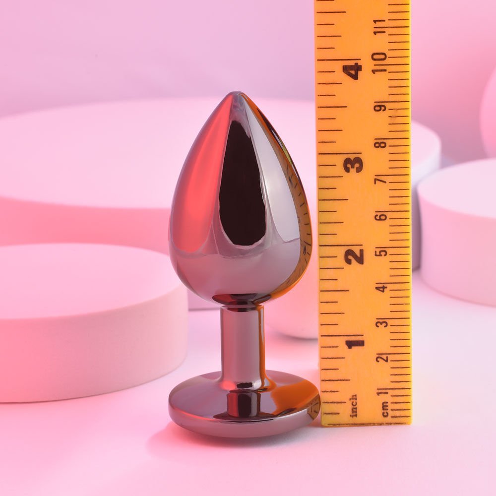 Playboy pleasure - tux - large butt plug - Product front view, with sizes | Flirtybay