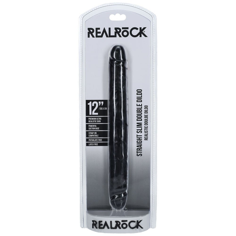 Realcock - slim double dildo 11.8" -  box front view | Flirtybay