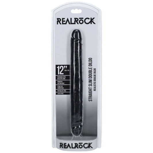 Realcock - slim double dildo 11.8" -  box front view | Flirtybay