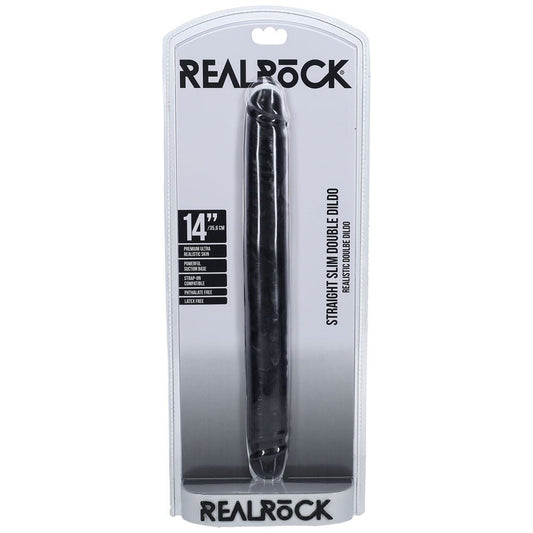 Realcock -  slim double ended dildo 13.7" -  box front view | Flirtybay