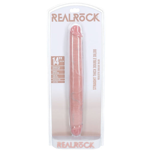 Realcock - thick double dildo 13.7" -  box front view | Flirtybay