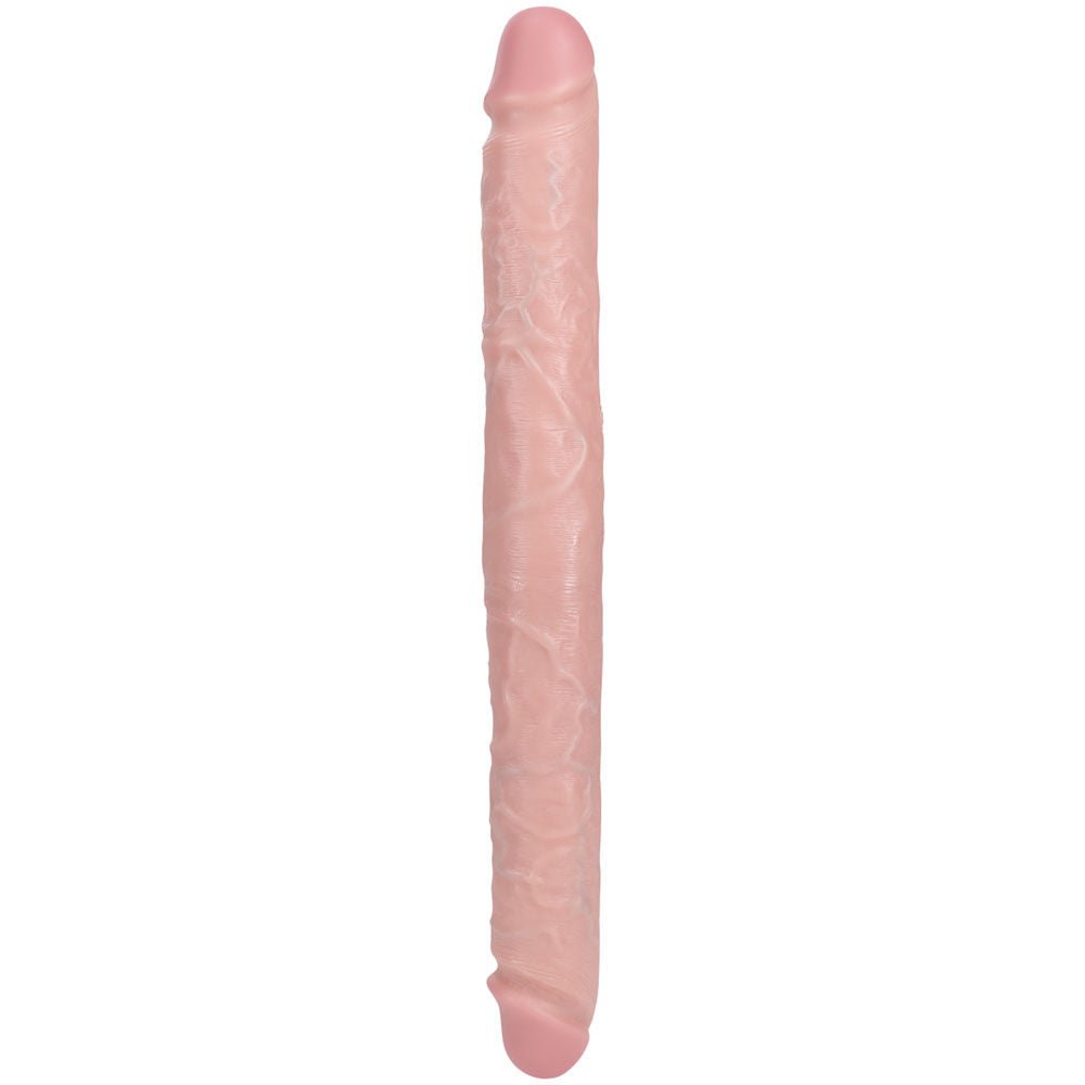 Realrock 15.7" thick double-ended dildo - Product side view  | Flirtybay