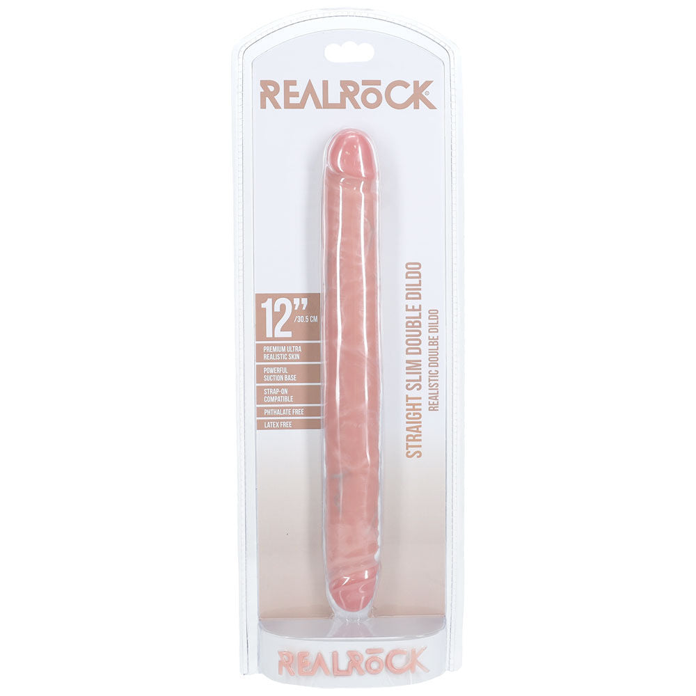 Realrock 30cm slim double ended dildo -  box front view | Flirtybay Adult Shop Australia Lingerie Shop