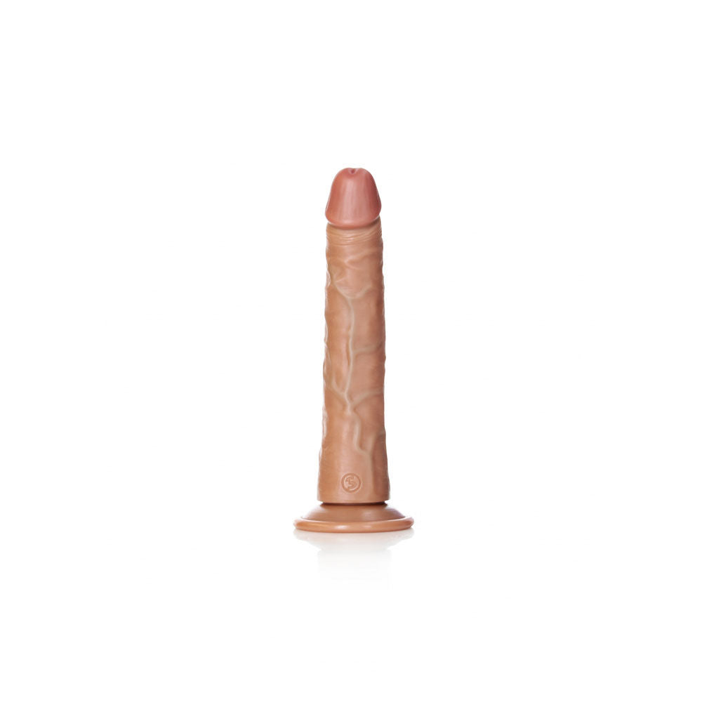 Realrock realistic dildo 8" - Tan - Product side view  | Flirtybay Adult Shop Australia Lingerie Shop