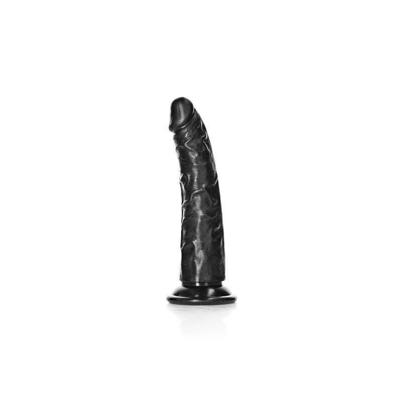 Realrock realistic slim anal dildo without balls - 6" - Product side view  | Flirtybay Adult Shop Australia Lingerie Shop