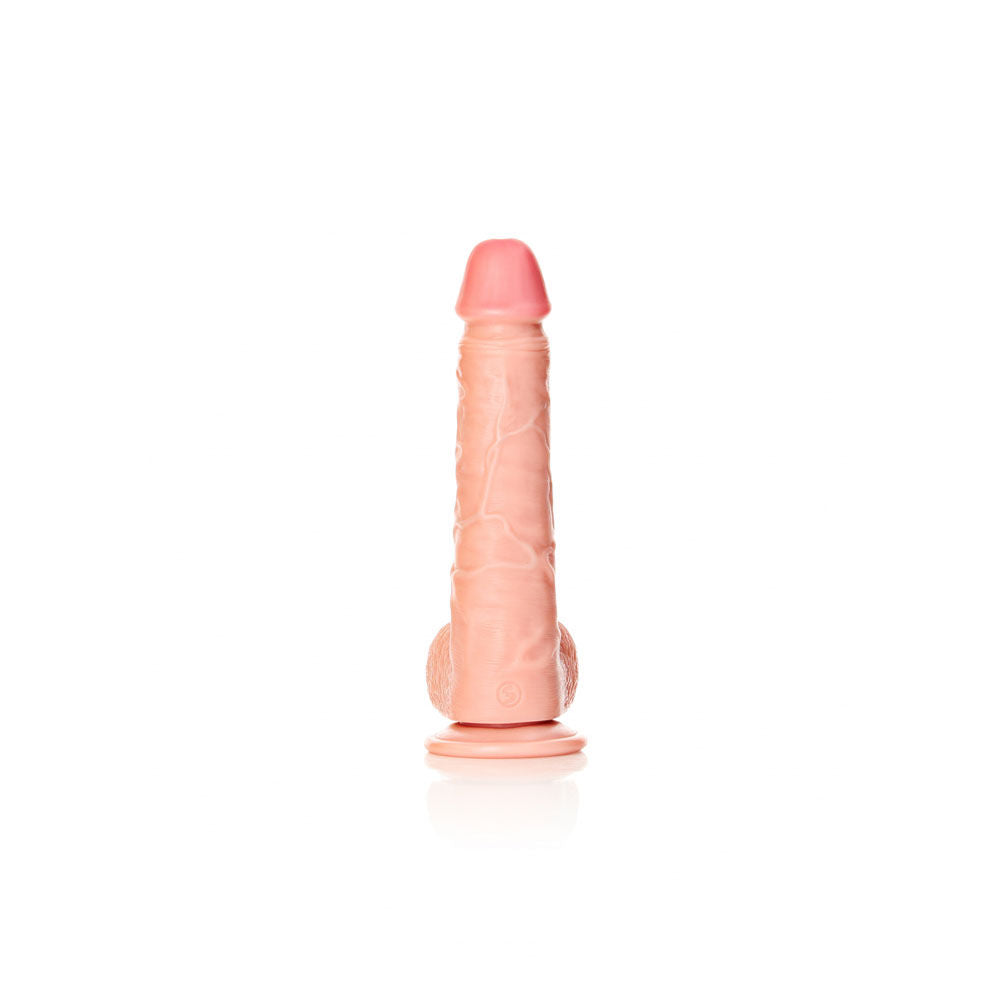 Realrock straight realistic flesh dildo - 9" - Product back view  | Flirtybay-adult-store-australia