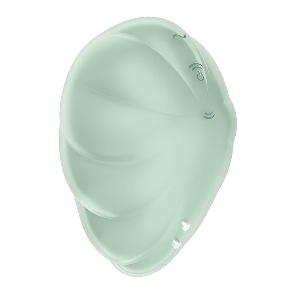 Satisfyer - cloud dancer - mint - air pulse - clitoral suction stimulator - Product back view  | Flirty Bay