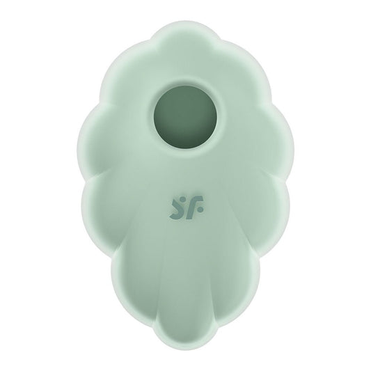 Satisfyer - cloud dancer - mint - air pulse - clitoral suction stimulator - Product top view  | Flirty Bay