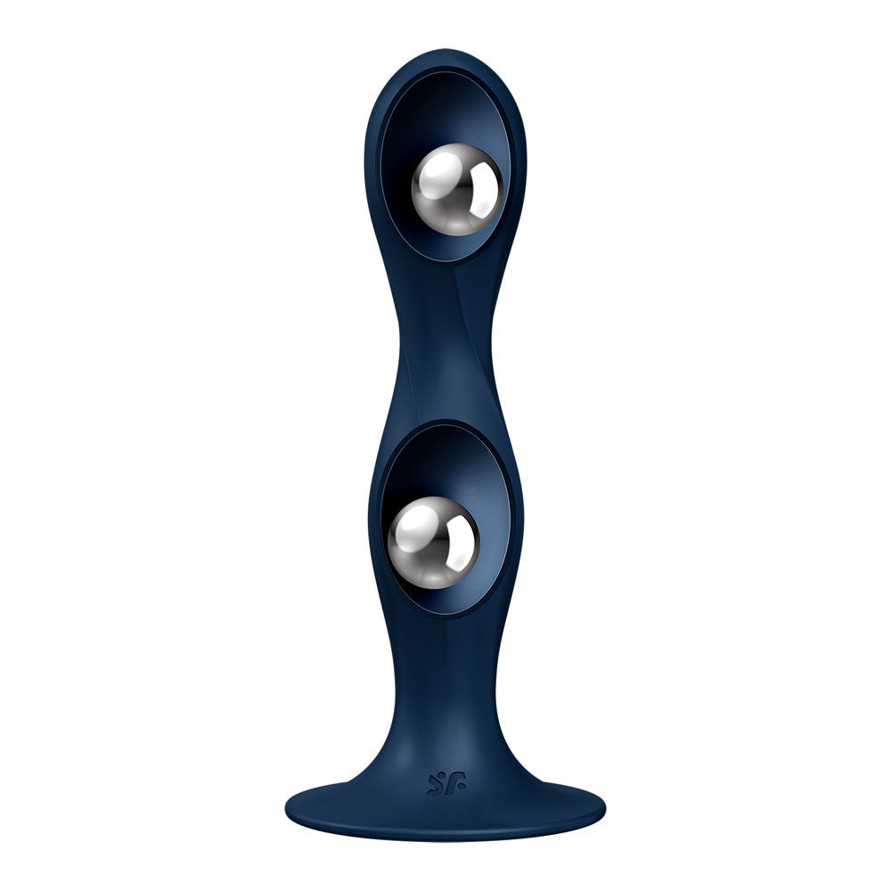 Satisfyer - double ball-r - dark dildo - Product inside view  | Flirtybay-adult-store-australia