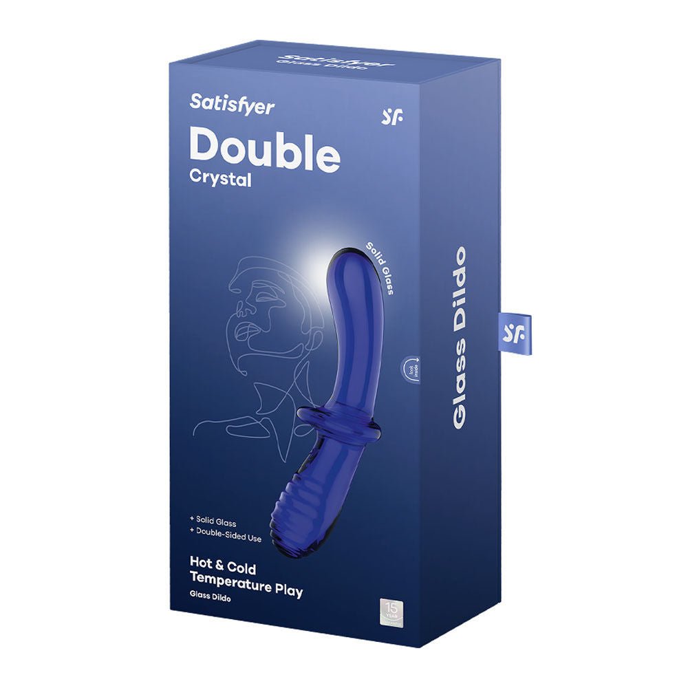 Satisfyer double crystal - glass dildo -  box side view | Flirtybay
