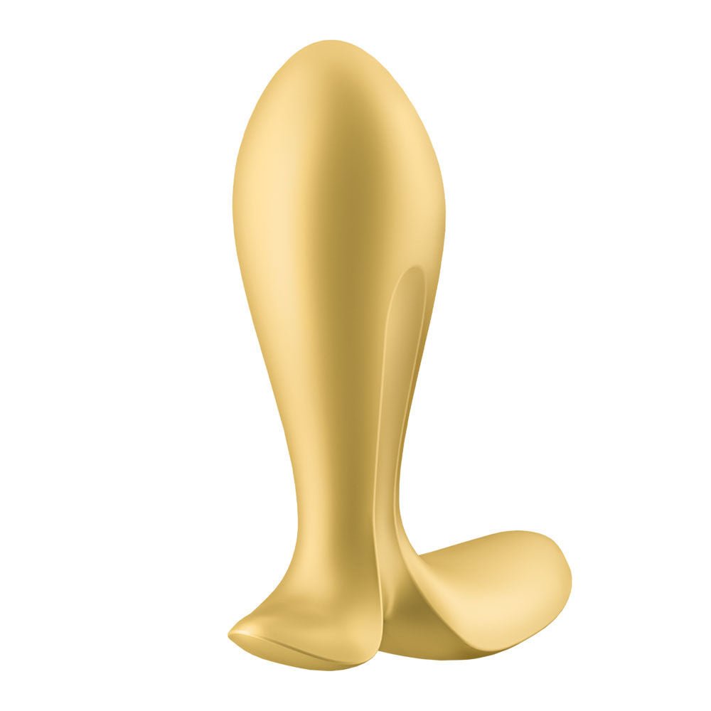 Satisfyer - intensity app controlled vibrating anal plug - yellow, Product fourth side view  | Flirtybay