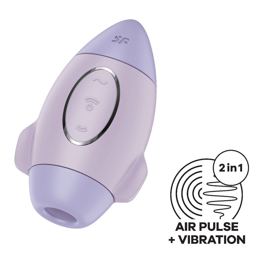 Satisfyer mission control - violet - air pulse - clitoral suction stimulator - Product side view  | Flirty Bay