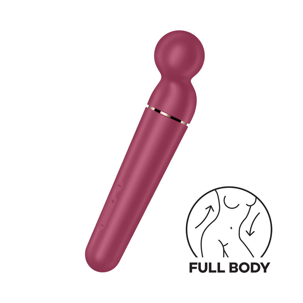 Satisfyer planet wand-er - berry - vibrating wand - Product side view  | Flirtybay Adult Shop Australia Lingerie Shop