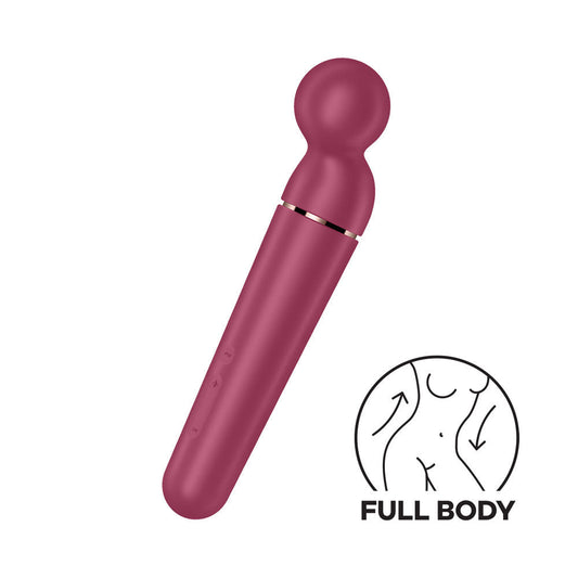 Satisfyer planet wand-er - berry - vibrating wand - Product side view  | Flirtybay Adult Shop Australia Lingerie Shop