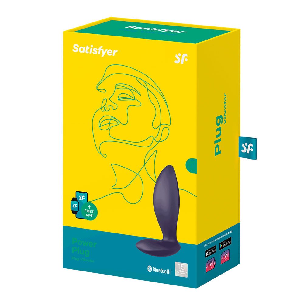 Satisfyer - power plug - app controlled vibrating butt plug - Product side view  | Flirty Bay