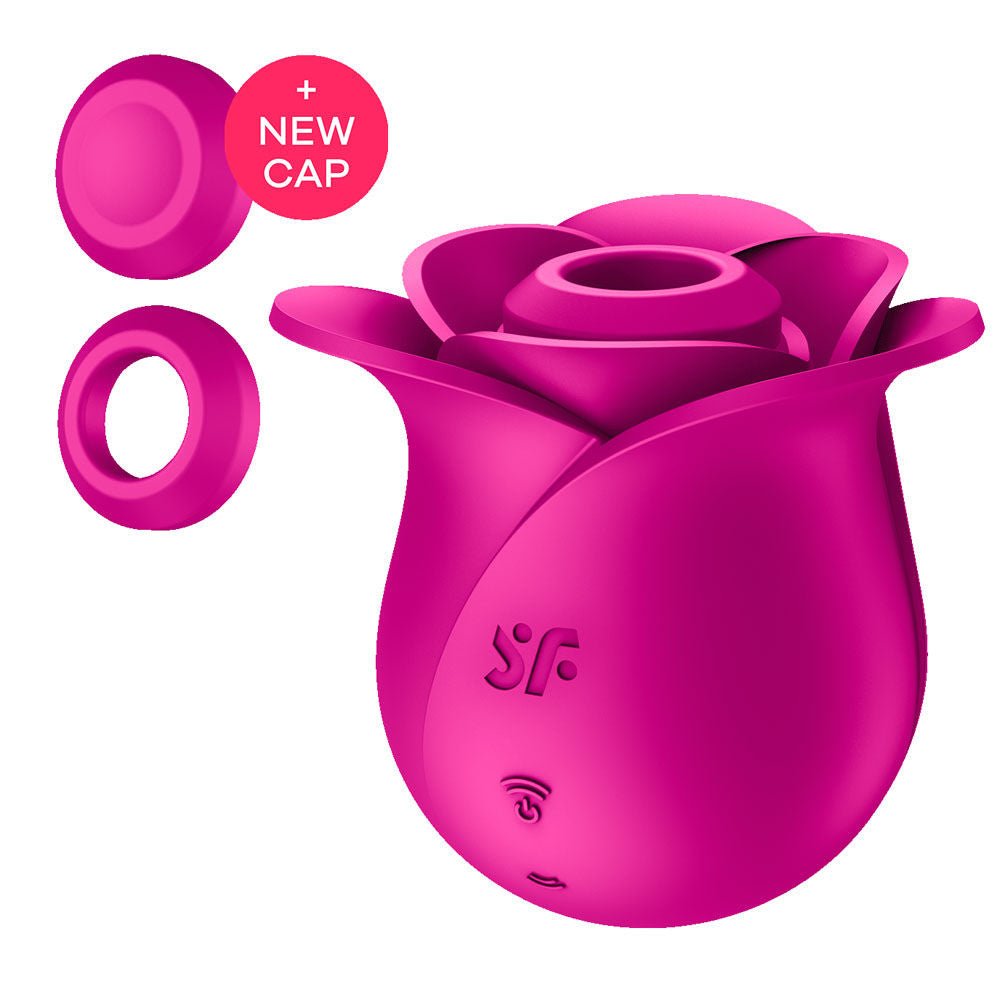 Satisfyer pro 2 - modern blossom - pressure wave vibrator - Product front view, rose toys  | Flirty Bay
