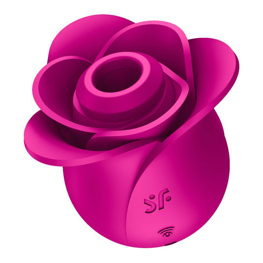 Satisfyer pro 2 - modern blossom - pressure wave vibrator - Product side view, rose toys  | Flirtybay.com.au
