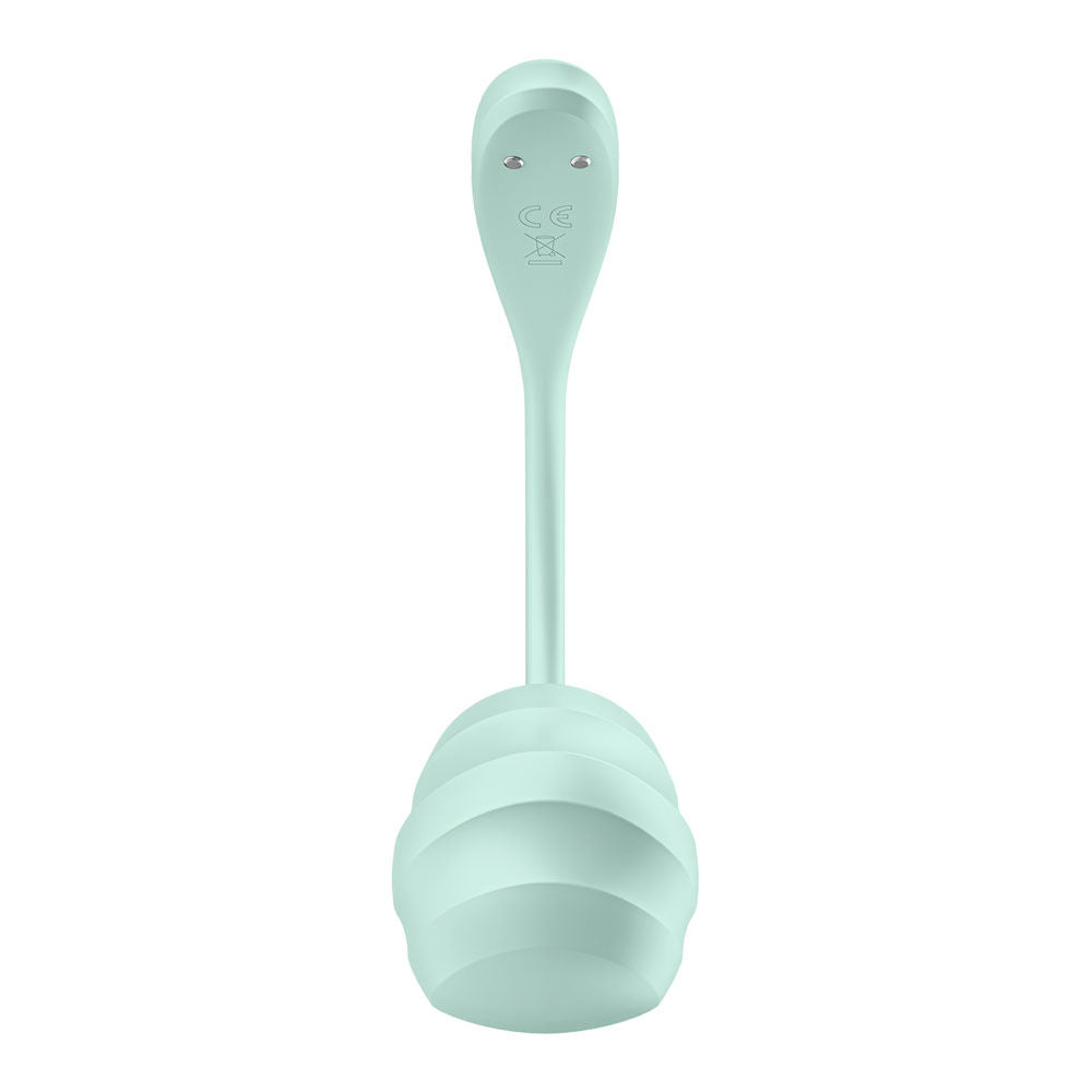 Satisfyer smooth petal - app controlled vibrator green - Product front view  | Flirtybay Adult Shop Australia Lingerie Shop