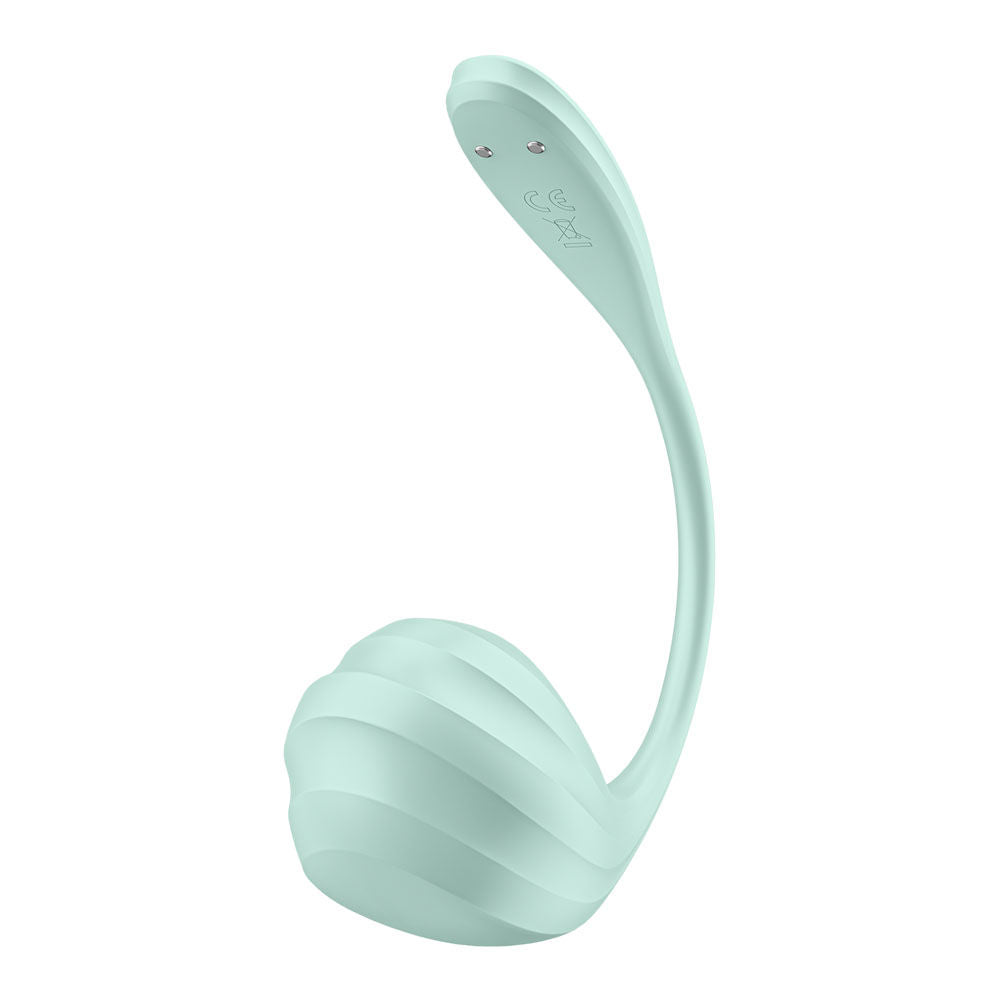 Satisfyer smooth petal - app controlled vibrator green - Product top view  | Flirtybay Adult Shop Australia Lingerie Shop