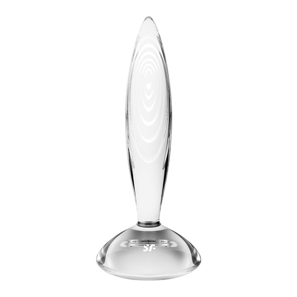 Satisfyer - sparkling crystal - glass dildo - Product front view  | Flirtybay-adult-store-australia